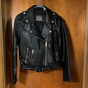 Levi's Black Faux Leather Biker Jacket
